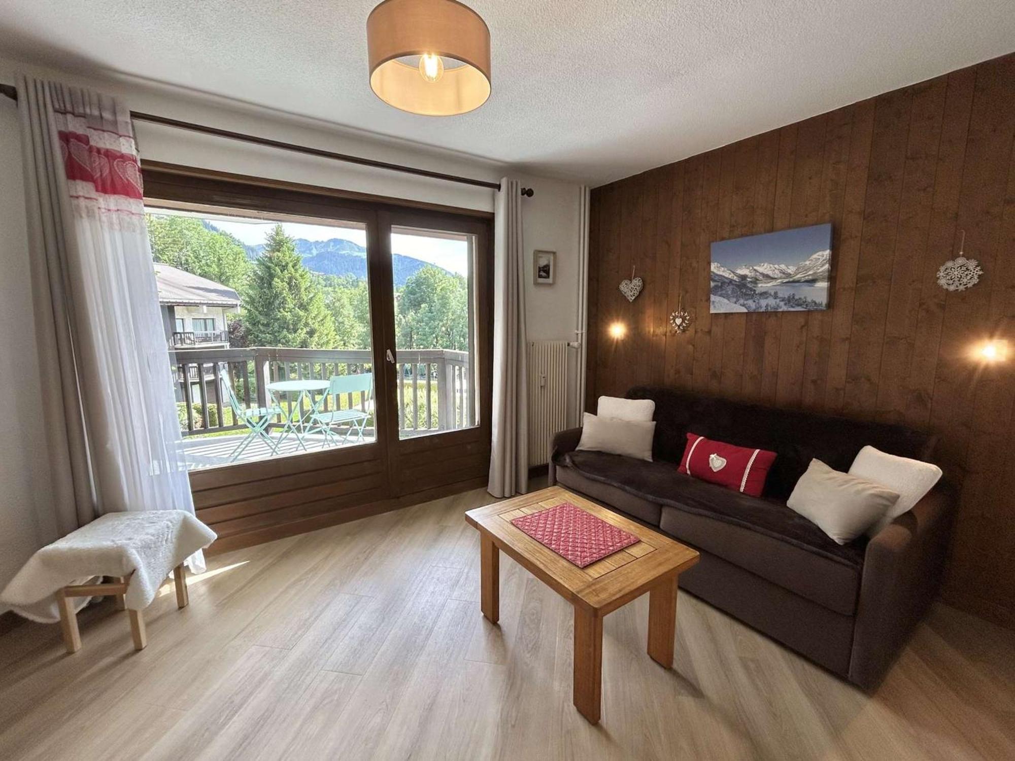 Studio Avec Piscine Chauffee, Tennis & Balcon - 4 Couchages A Megeve - Fr-1-597-14 外观 照片