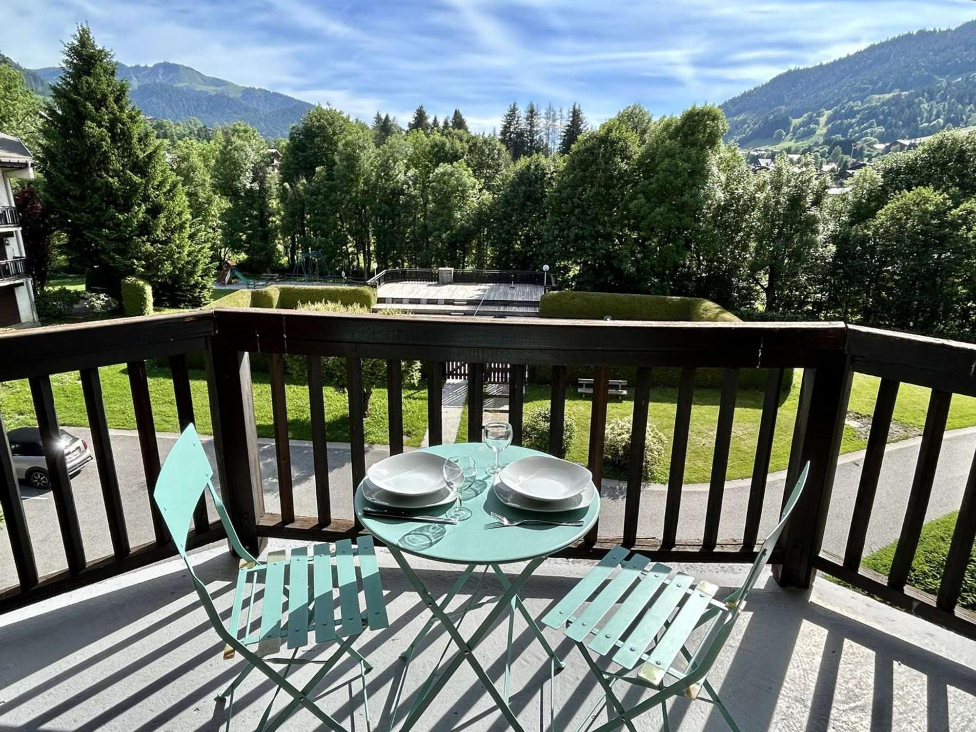 Studio Avec Piscine Chauffee, Tennis & Balcon - 4 Couchages A Megeve - Fr-1-597-14 外观 照片