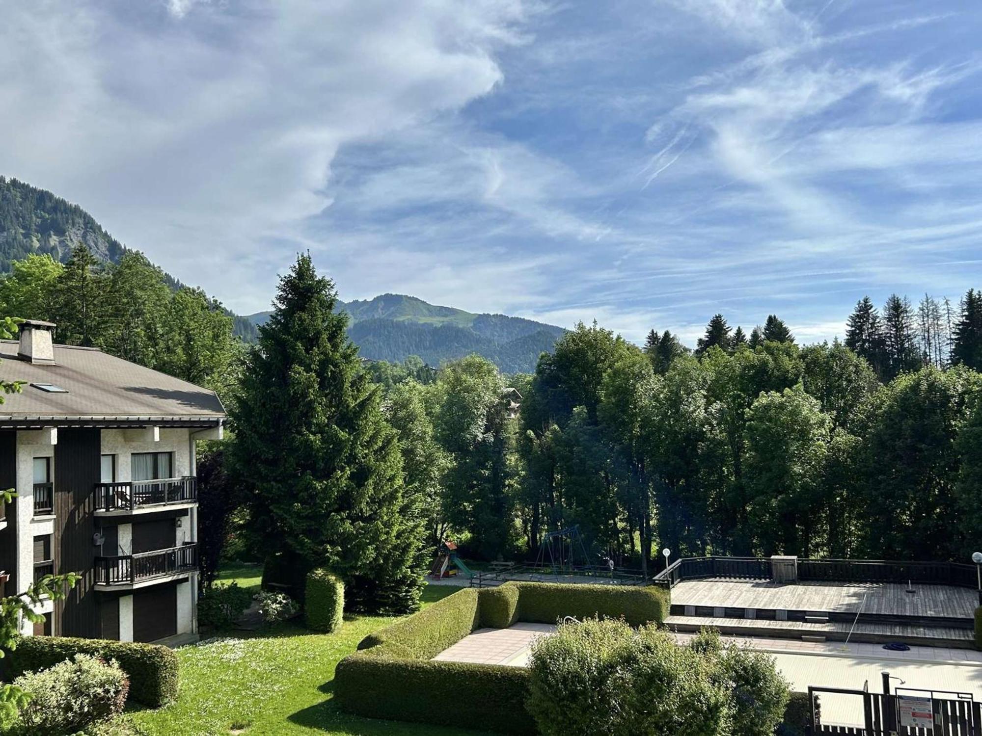 Studio Avec Piscine Chauffee, Tennis & Balcon - 4 Couchages A Megeve - Fr-1-597-14 外观 照片